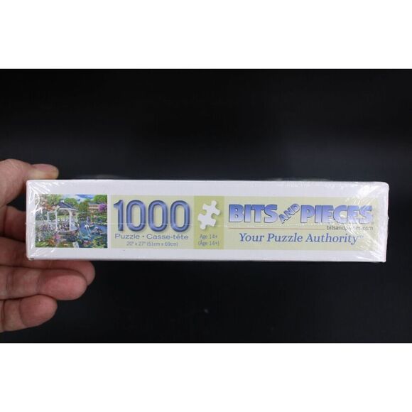 Bits and Pieces 1000 Piece Puzzle SEALED Gazebo Garden By Mary Thompson - Picture 4 of 6